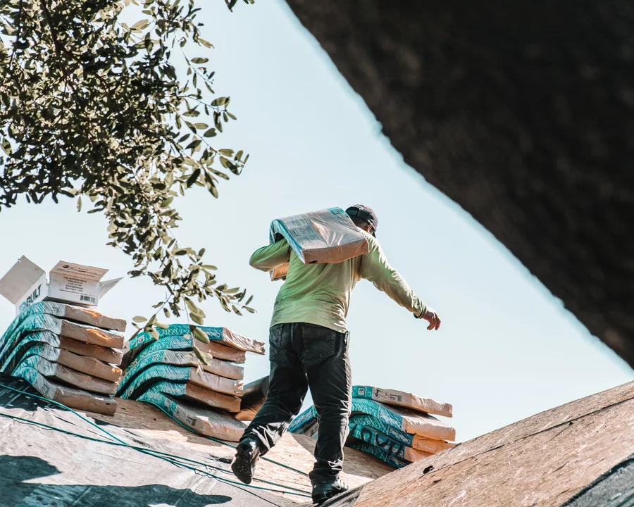 Roof material detail — stock photograph
