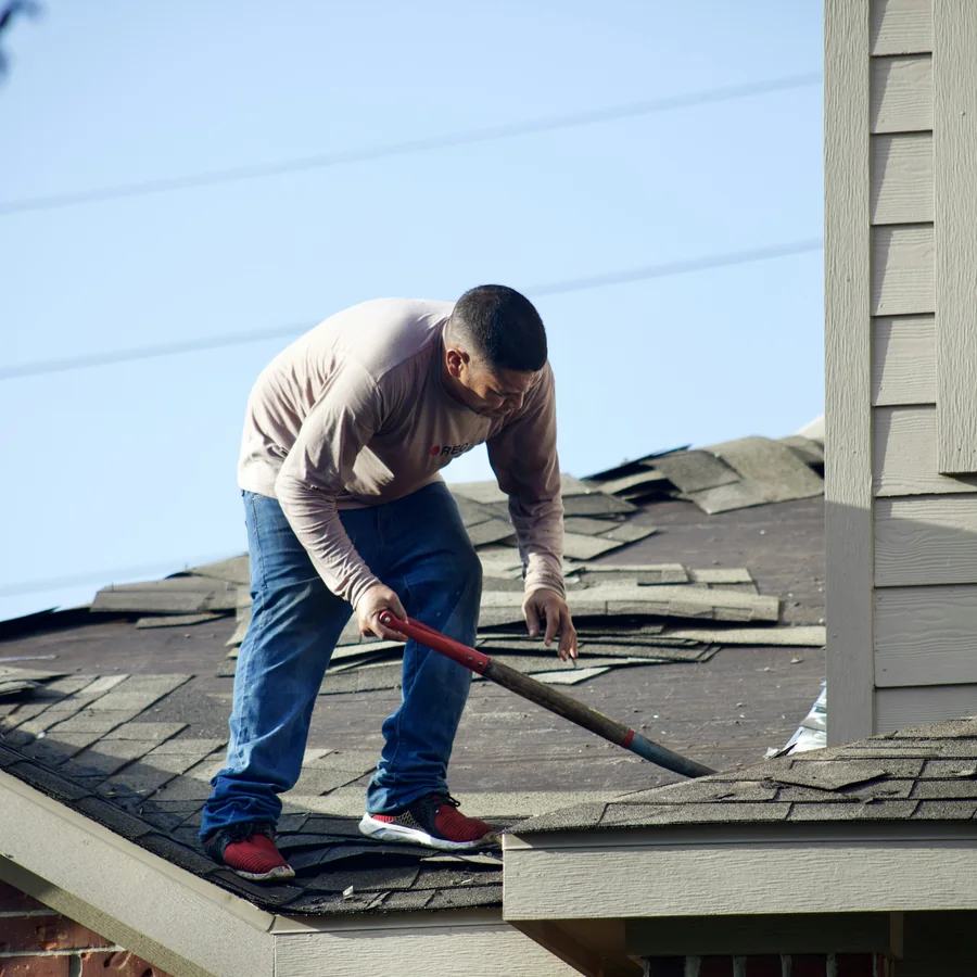 Roofing work — stock photograph